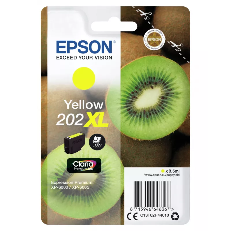 Epson Kiwi jednotlivé balenie žltá 202XL Claria Premium atrament