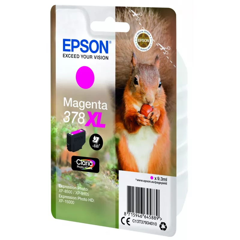 Epson 378XL atramentová kazeta purpurová, Claria Photo HD, 9,3 ml (C13T37934010)