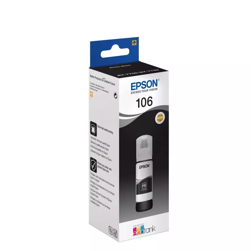 Epson EcoTank Photo 106 čierna atramentová fľaša