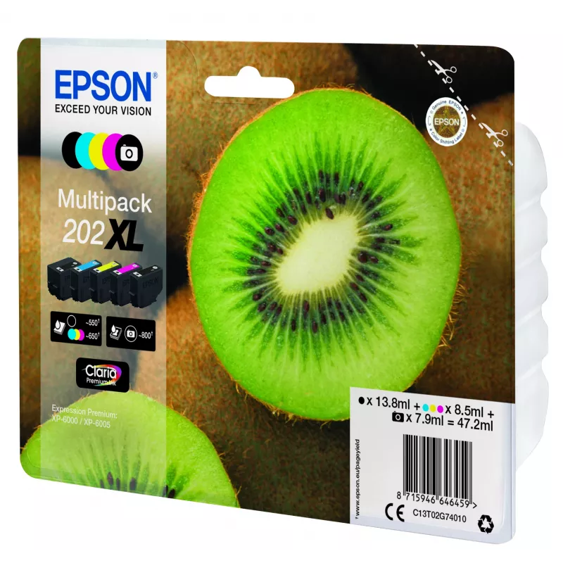 Epson Kiwi Multipack 5 farieb 202XL Claria Premium atrament
