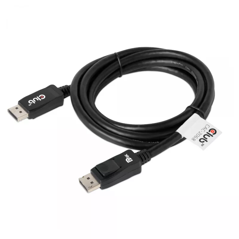 Club 3D CAC-2068 kábel DisplayPort 1.4, HBR3, 32,4 Gbps, 8K60Hz, M/M, 2 m, čierny