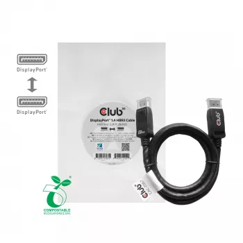 CLUB3D DisplayPort 1.4 HBR3 kábel 1m/3,28ft samec/samec 8K60Hz