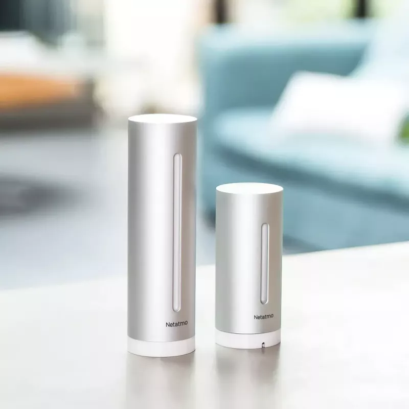 Netatmo NWS01-EC digitálna meteorologická stanica hliník batéria/USB Wi-Fi