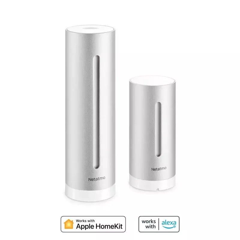 Netatmo NWS01-EC digitálna meteorologická stanica hliník batéria/USB Wi-Fi