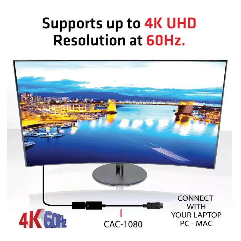 Aktívny adaptér DisplayPort 1.4 na HDMI 2.0b CLUB3D CAC-1080