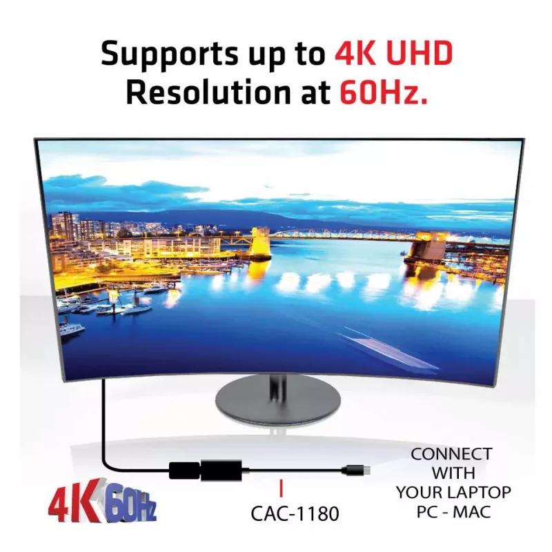 CLUB3D Mini DisplayPort 1.4 na HDMI 2.0b HDR aktívny adaptér