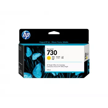 HP 730 130-ml žltá DesignJet atramentová kazeta, HP DesignJet T1700 séria tlačiarní, termálna atramentová tlač, žltá, Singapur, 202 mm, 129 mm