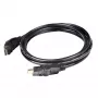 Club 3D CAC-1360 kábel HDMI 2.0 s Ethernetom, otočný o 360°, 4K60Hz UHD, M/M, 2 m, čierny