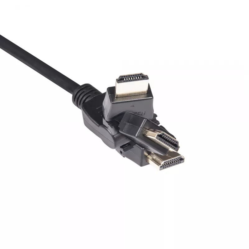 Club 3D CAC-1360 kábel HDMI 2.0 s Ethernetom, otočný o 360°, 4K60Hz UHD, M/M, 2 m, čierny