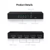 CLUB3D HDMI™ 4K@60Hz UHD rozbočovač AC napájanie 4 porty