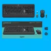 Bezdrôtová sada klávesnice a myši Logitech MK540 Advanced – klávesnica Full-Size QWERTZ, USB prijímač, US rozloženie, ergonomická myš, čierna/biela