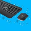 Bezdrôtová sada klávesnice a myši Logitech MK540 Advanced – klávesnica Full-Size QWERTZ, USB prijímač, US rozloženie, ergonomická myš, čierna/biela