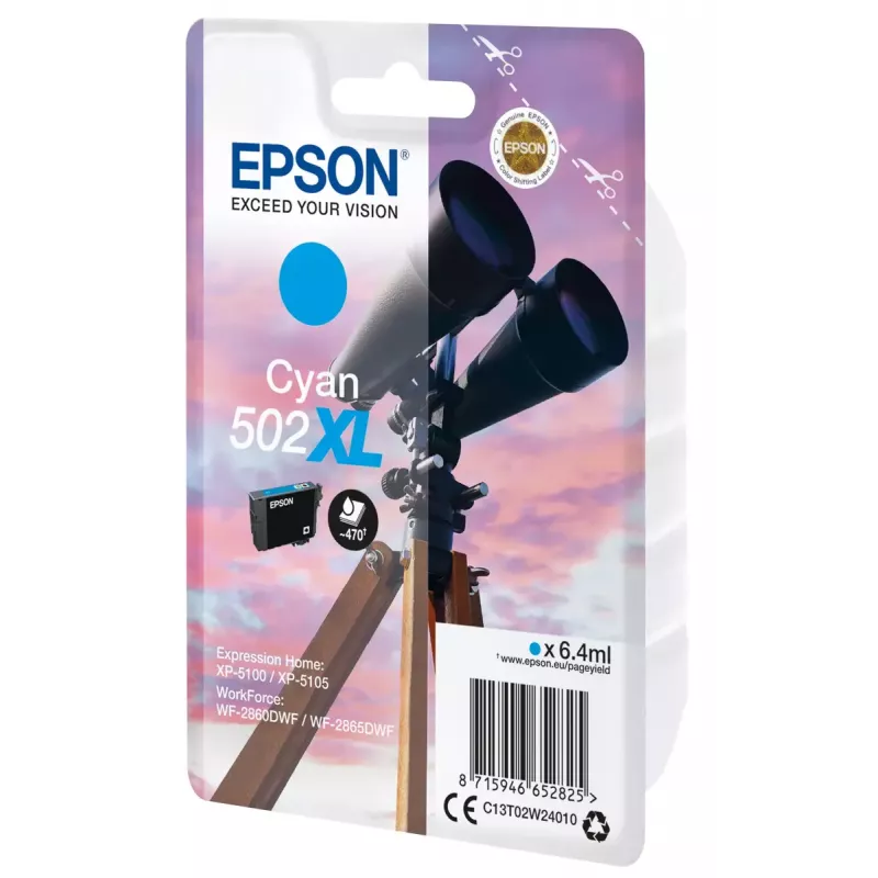 Kazeta Epson 502XL azúrová 470 strán