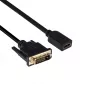 Club 3D CAC-1211 kábel DVI-D na HDMI 1.4, Dual Link, M/F, 2 m, čierny