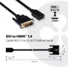 Club 3D CAC-1211 kábel DVI-D na HDMI 1.4, Dual Link, M/F, 2 m, čierny