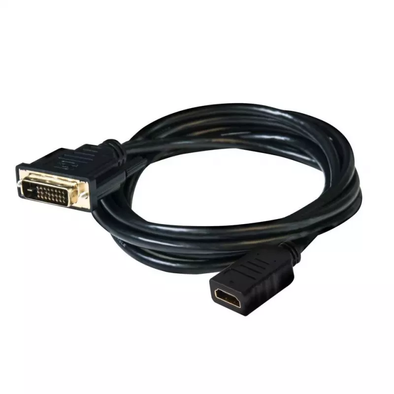 Club 3D CAC-1211 kábel DVI-D na HDMI 1.4, Dual Link, M/F, 2 m, čierny
