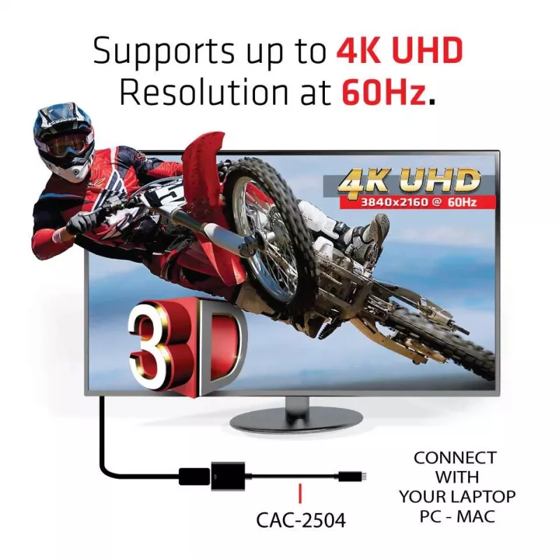 USB 3.1 Type C na HDMI 2.0 UHD 4K 60Hz aktívny adaptér CLUB3D CAC-2504