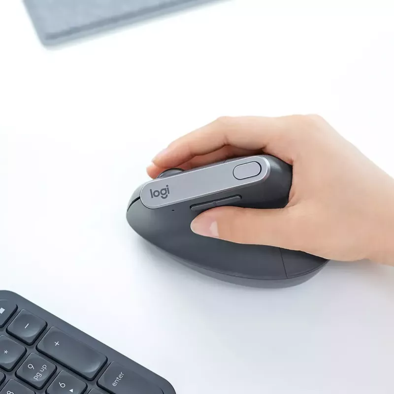 Ergonomická bezdrôtová myš Logitech MX Vertical, MX Vertical, 4000 DPI, RF Wireless + Bluetooth, pre pravákov, grafitová, na kancelárske použitie