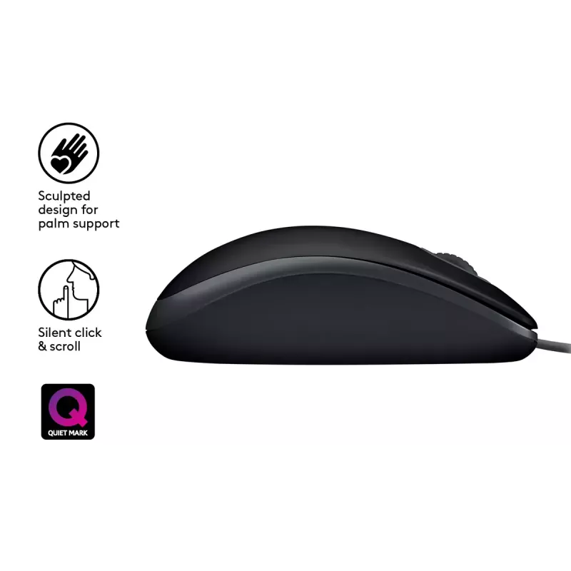 Myš Logitech B110 Silent káblová USB čierna