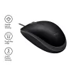 Myš Logitech B110 Silent káblová USB čierna