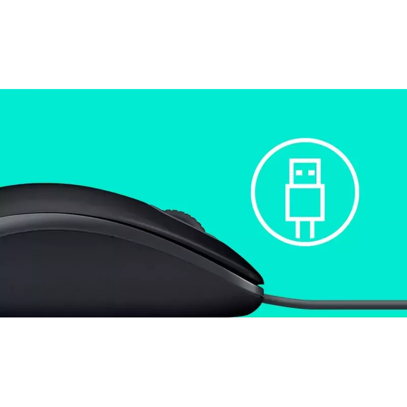 Myš Logitech B110 Silent káblová USB čierna