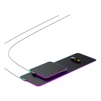 Gamingová podložka pod myš STEELSERIES QcK Prism Cloth XL — látkový povrch, 900×300 mm, hrúbka 4 mm, RGB podsvietenie
