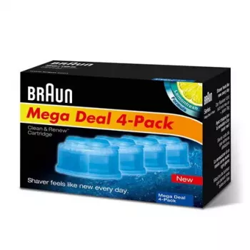 BRAUN CCR4 3+1 náplne kaziet pre čistiaci a nabíjací systém Clean&Renew, balenie s tromi náplňami plus jedna navyše