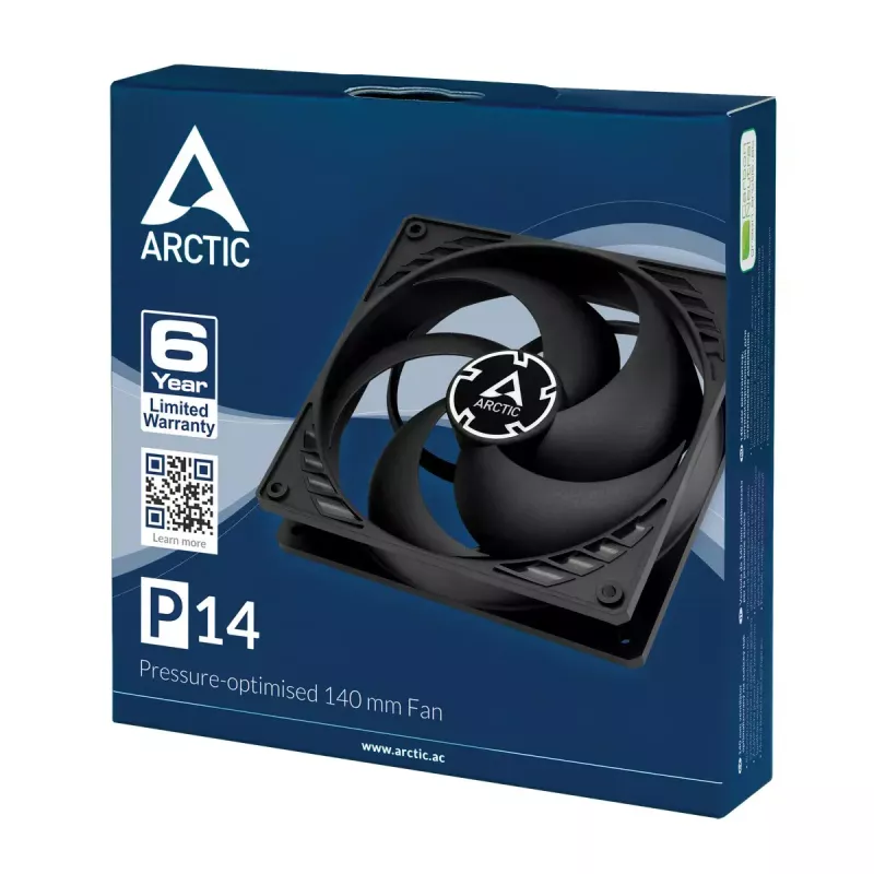 ARCTIC P14 – 140 mm ventilátor optimalizovaný na tlak