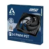 ARCTIC P14 PWM PST 140 mm ventilátor optimalizovaný na tlak s PWM PST