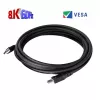 Club 3D CAC-1061 kábel DisplayPort 1.4 HBR3 8K 60 Hz, 32,4 Gb/s, DSC 1.2, certifikácia VESA, so zámkom, M/M, 5 m, čierny