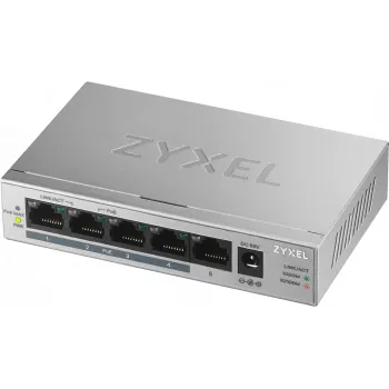Zyxel GS1005HP neřízený Gigabit Ethernet (10/100/1000) Power over Ethernet (PoE) strieborná