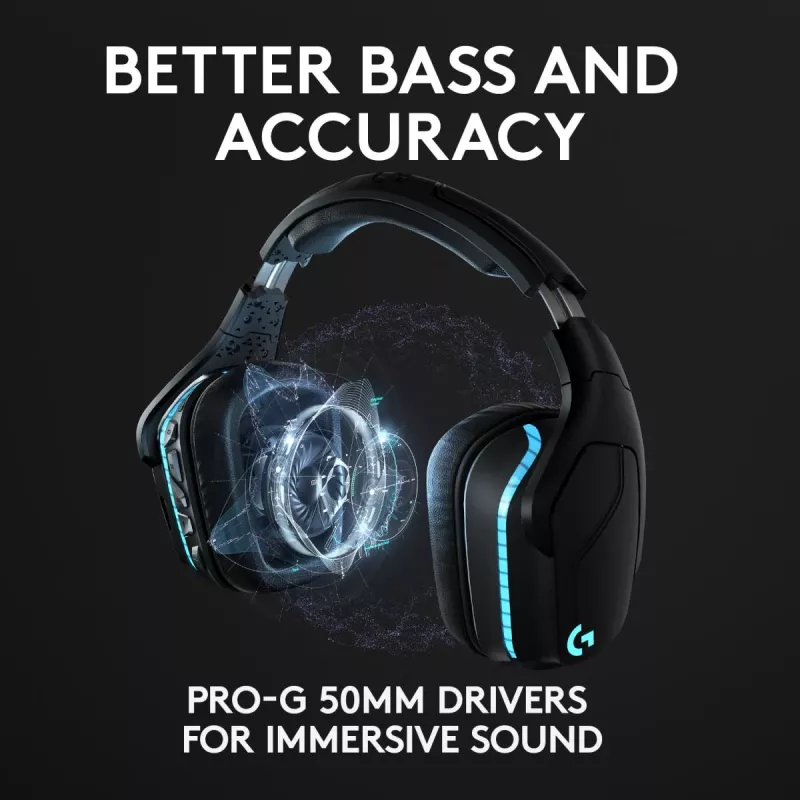 LOGITECH G935 Wireless 7.1 Surround Sound Lightsync herný headset – 2,4 GHz