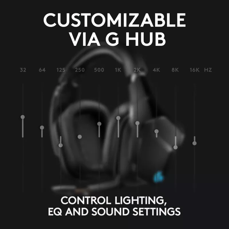 LOGITECH G935 Wireless 7.1 Surround Sound Lightsync herný headset – 2,4 GHz