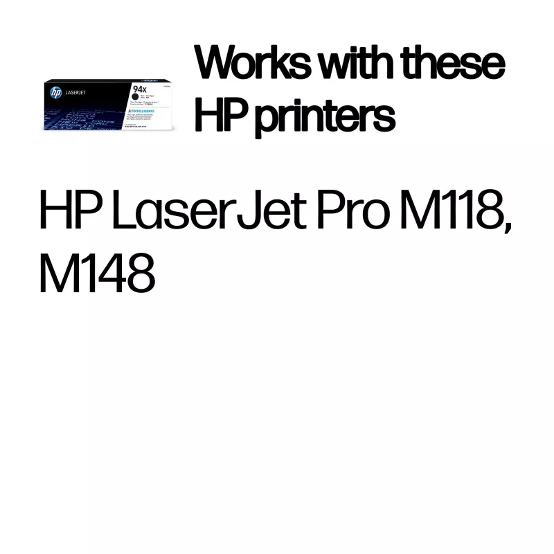 HP 94X High Yield čierna originálna LaserJet tonerová kazeta, 2800 strán, čierna, 1 kus