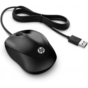 HP káblová myš 1000, obojručná, USB Type-A, 1200 DPI, čierna