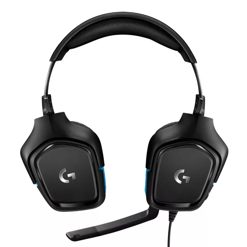 LOGITECH G432 - USB / 3.5mm - herný headset - 7.1 Surround - modrý