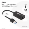 CLUB3D USB 3.2 Gen1 Type-A na RJ45 2.5Gbps adaptér