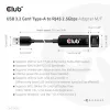 CLUB3D USB 3.2 Gen1 Type-A na RJ45 2.5Gbps adaptér
