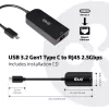 CLUB3D USB 3.2 Gen1 Type-C na RJ45 2.5Gbps adaptér