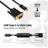 USB Type-C na VGA aktívny kábel M/M CLUB3D CAC-1512 5m