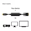 USB Type-C na VGA aktívny kábel M/M CLUB3D CAC-1512 5m