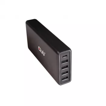 CLUB3D USB Type A a C nabíjačka, 5 portov až do 111 W