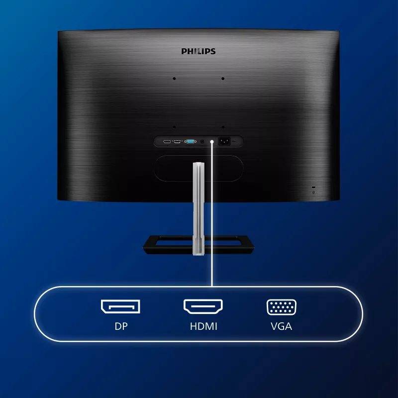 Philips E Line 322E1C/00 počítačový monitor 80 cm (31,5 palca) 1920 x 1080 pixelov Full HD LCD čierny