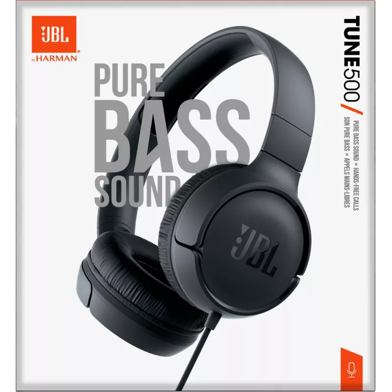 JBL Tune 500 čierna, káblové, 20 - 20000 Hz, hovory/hudba, 148 g, headset, čierna