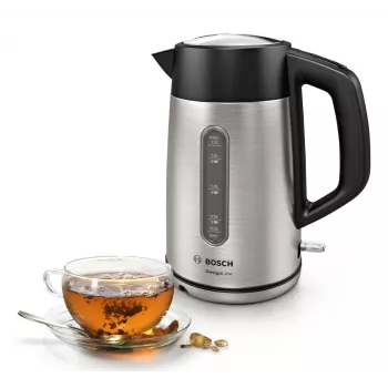 Bosch TWK4P440 rýchlovarná kanvica 1,7 l 2400 W čierna, nerezová oceľ