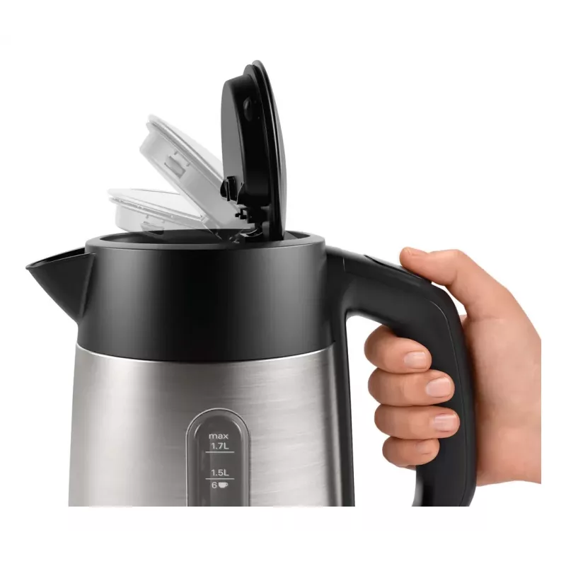 Bosch TWK4P440 rýchlovarná kanvica 1,7 l 2400 W čierna, nerezová oceľ