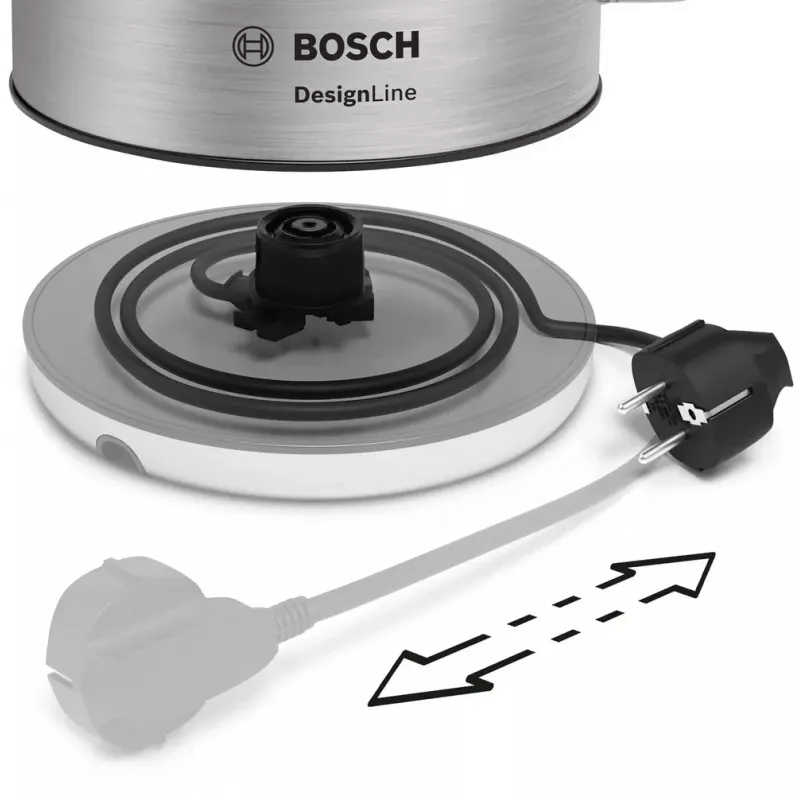 Bosch TWK4P440 rýchlovarná kanvica 1,7 l 2400 W čierna, nerezová oceľ