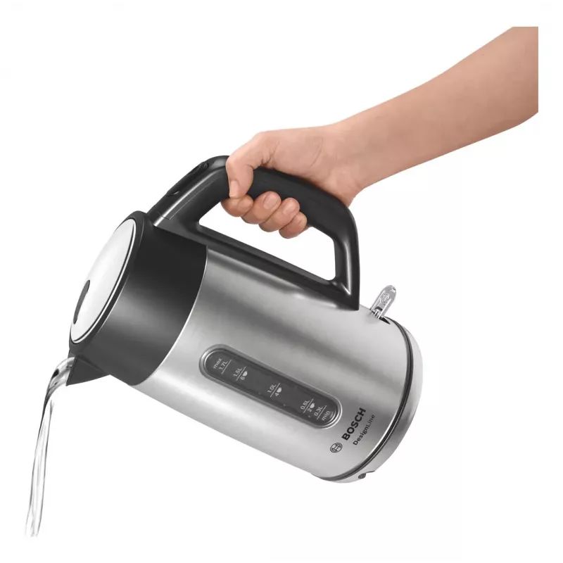Bosch TWK4P440 rýchlovarná kanvica 1,7 l 2400 W čierna, nerezová oceľ
