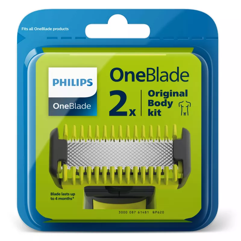 Holiaca čepeľ Philips Norelco OneBlade QP620/50 náhradné čepele, čierna, balenie 2 ks