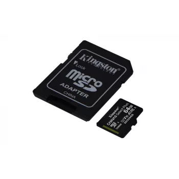 Kingston Technology Canvas Select 64GB microSDXC Plus 100R A1 C10 karta + ADP